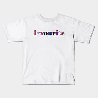 favourite - You are my favourite (genderfluid flag colours) Kids T-Shirt